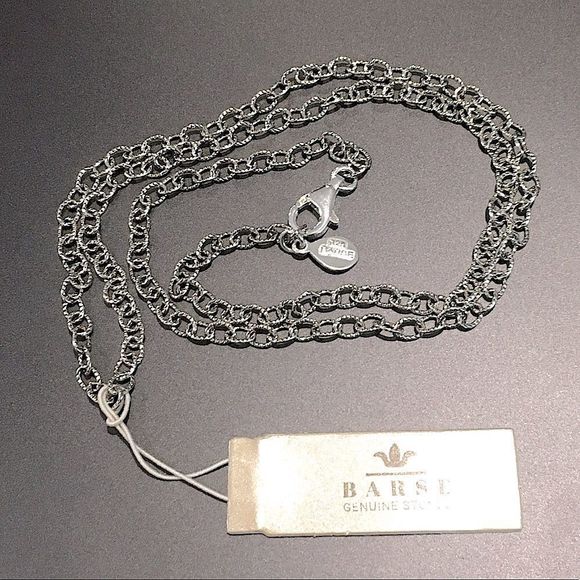 BARSE Textured Links Sterling Silver Necklace 20” - Picture 9 of 10